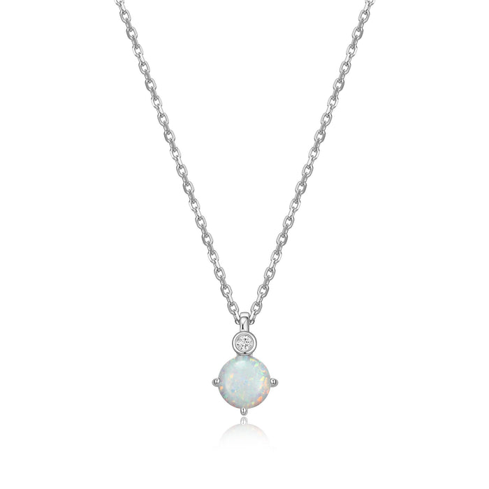 Elle Lab Grown Diamond Necklace: Opal