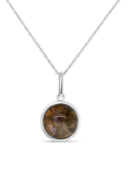 Casablanca Labradorite Round Sterling Silver Necklace