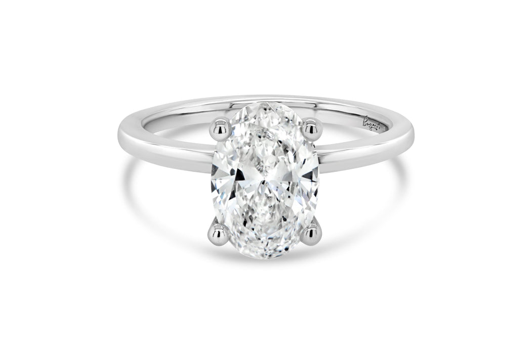 2.00CT Lab Grown Oval Solitaire Engagement Ring