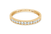 0.25CTW Yellow Gold Natural Diamond Wedding Band