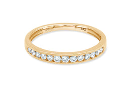 0.25CTW Yellow Gold Natural Diamond Wedding Band