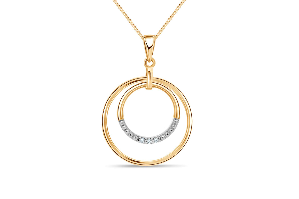 Casablanca Diamond Double Circle Necklace
