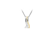 Casablanca 10K Yellow Gold Diamond Ribbon Necklace