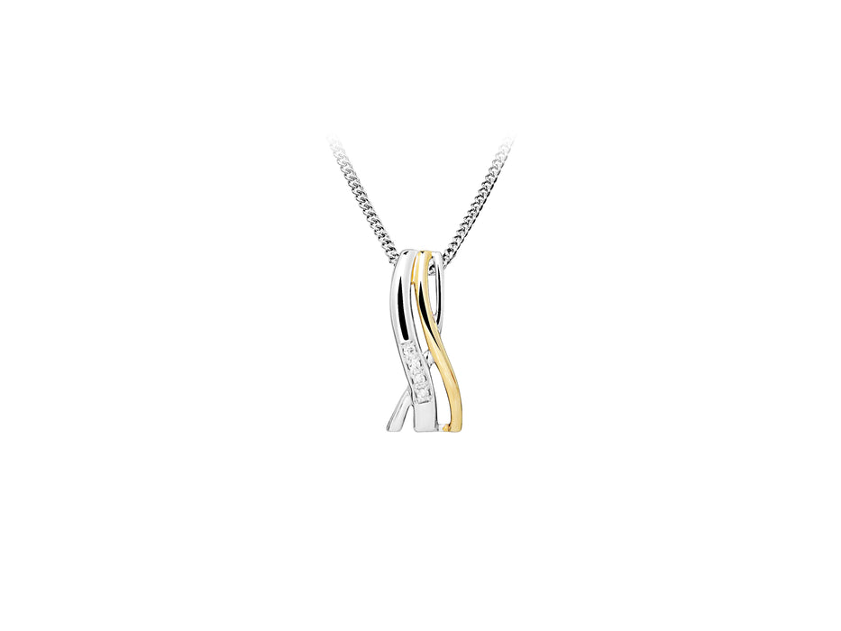 Casablanca Diamond Ribbon Necklace