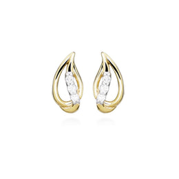 Casablanca 10K Yellow Gold Candlelight Diamond Stud Earrings