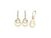 Casablanca 10K Yellow Gold Eternal Unity Hook Diamond Earrings