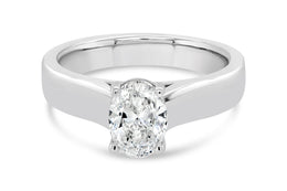 1.00CT Diamond Oval Engagement Ring