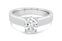 1.00CT Diamond Oval Engagement Ring