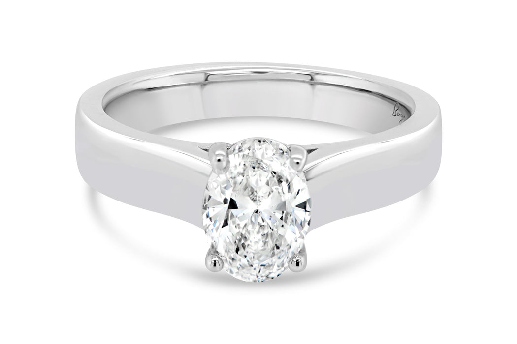 1.00CT Diamond Oval Engagement Ring
