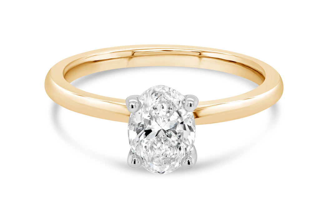 1.01CT Diamond Oval Engagement Ring