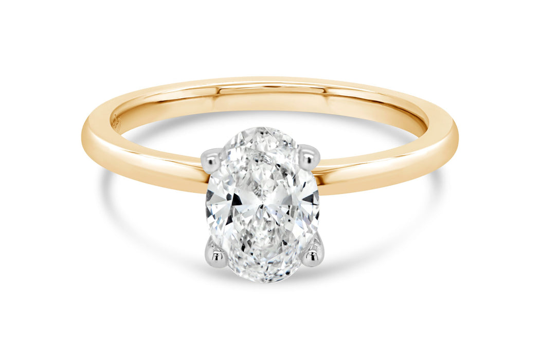 1.03CT Diamond Oval Engagement Ring