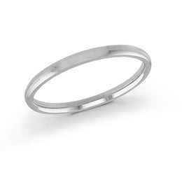 2mm White Gold Wedding Band