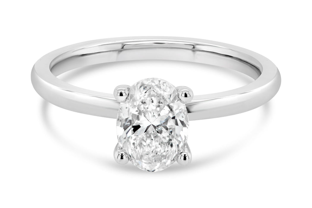 1.00CT Oval Solitaire Engagement Ring