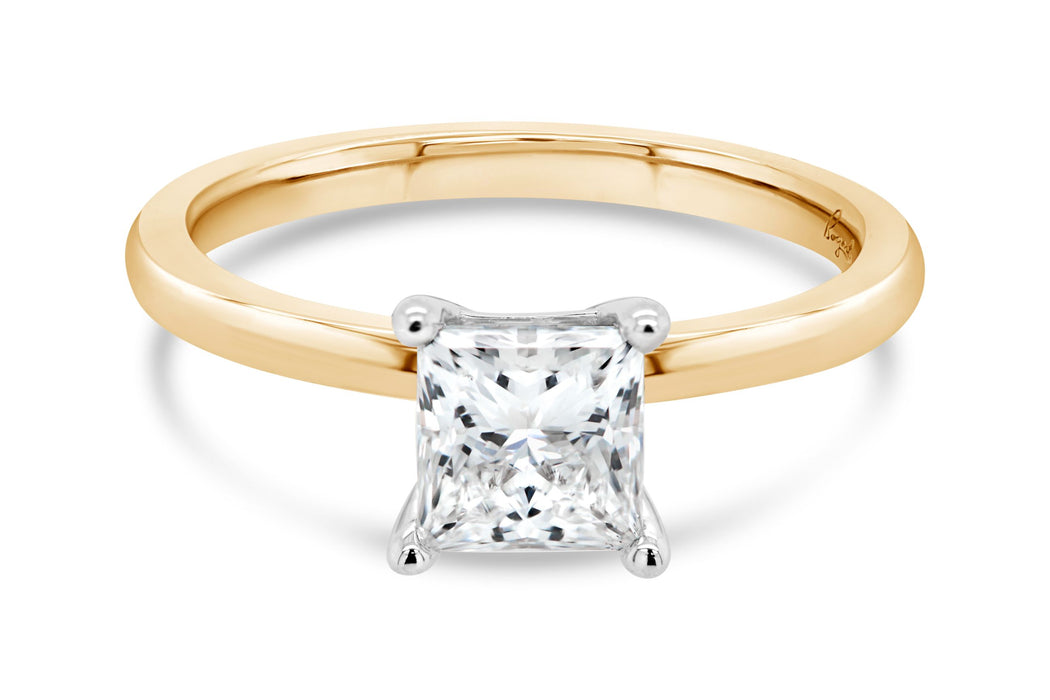 1.02CT Lab Grown Princess Cut Solitaire Engagement Ring