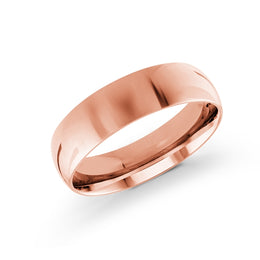 6mm Rose Gold Men's Wedding Band