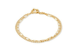 Yellow Gold Paperclip Bracelet