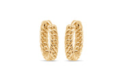 Yellow Gold Double Curb Earrings