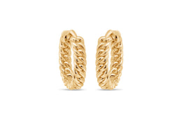 Yellow Gold Double Curb Earrings