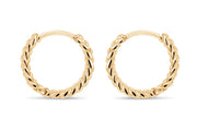 Yellow Gold Double Curb Earrings