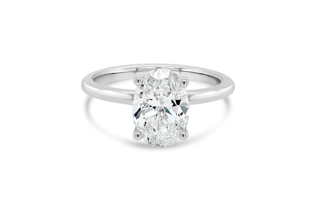 2.01CT Lab Grown Oval Engagement Ring
