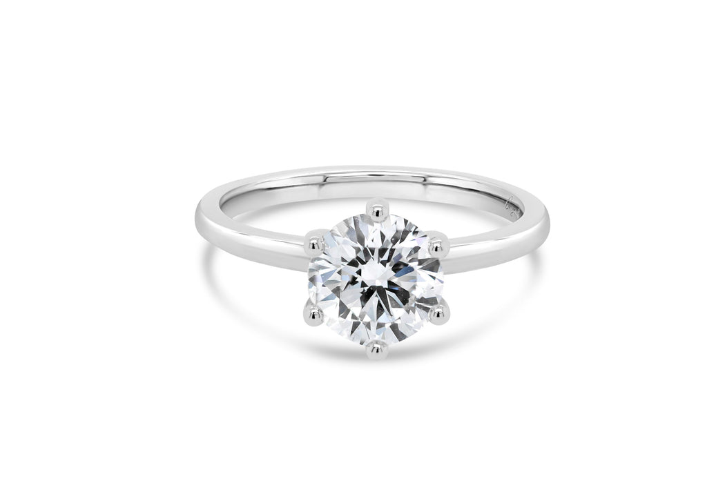 1.58CT Lab Grown Round Solitaire Engagement Ring