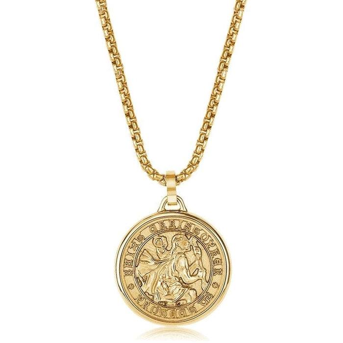 Italgem Saint Christopher Medallion Necklace