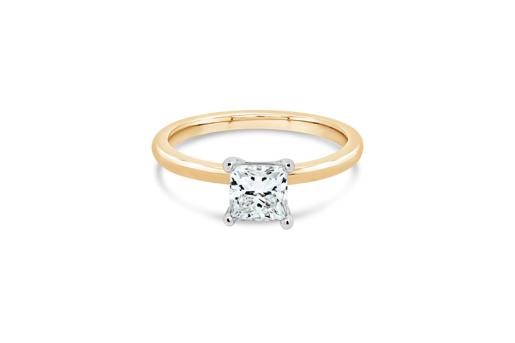 1.00ct Lab Grown Princess Cut Engagement Ring