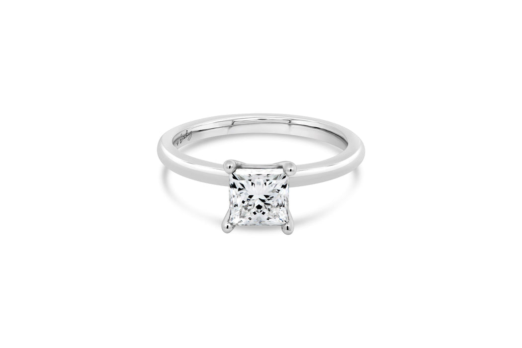 1.04ct Lab Grown Princess Cut Engagement Ring