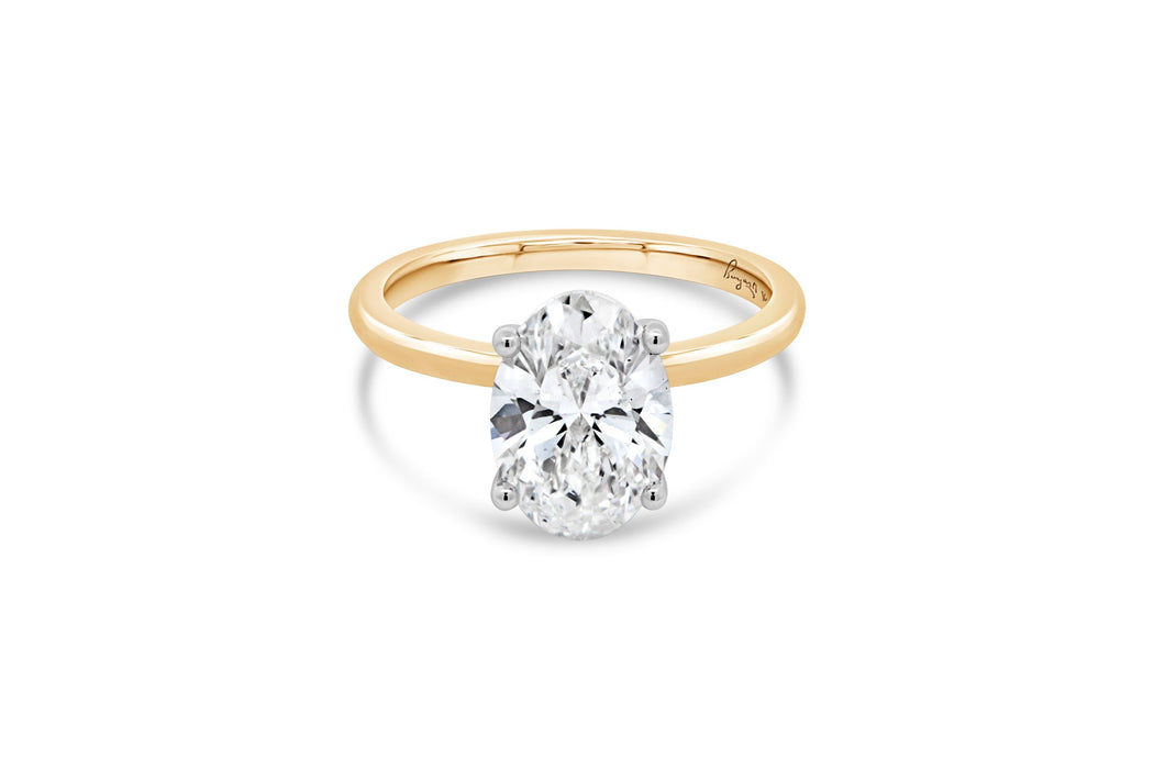 2.51ct Lab Grown Oval Engagement Ring