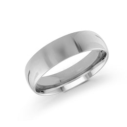6mm White Gold Women's Wedding Band