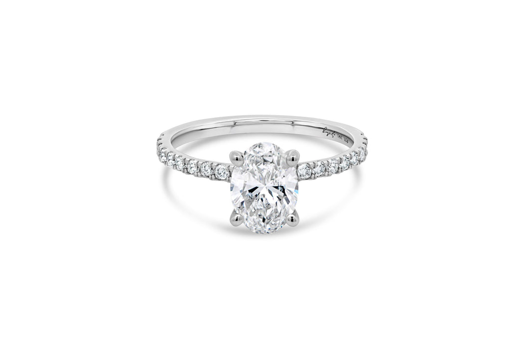 1.45CT Lab Grown Oval Diamond Engagement Ring