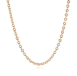 Italgem Stainless Steel Rose Diamond Cut Chain