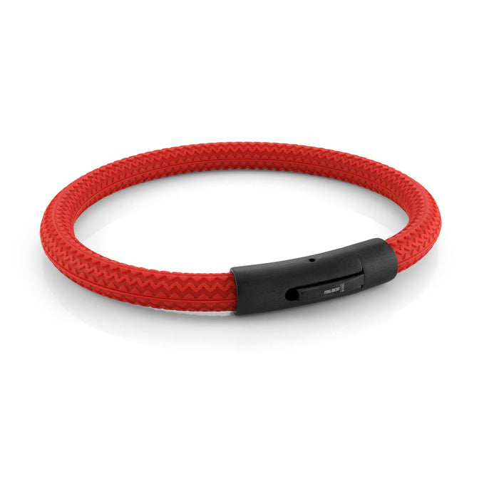 Italgem 9MM Racer Bracelet: Black & Red