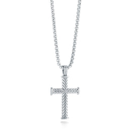 Italgem Men's Stainless Steel Cross Pendant