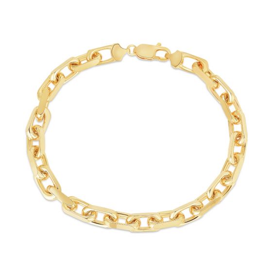 6MM Yellow Gold French Cable Chain Bracelet