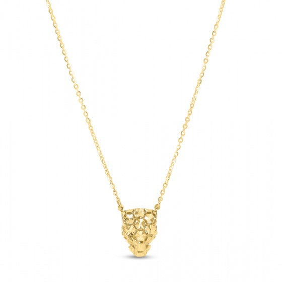 Yellow Gold Panther Link Necklace