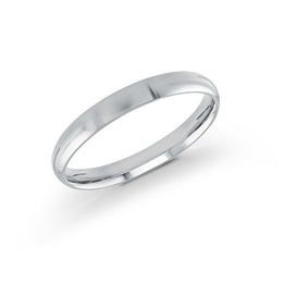 3mm White Gold Wedding Band