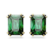 Swarovski Matrix Green Rectangle Stud Earrings