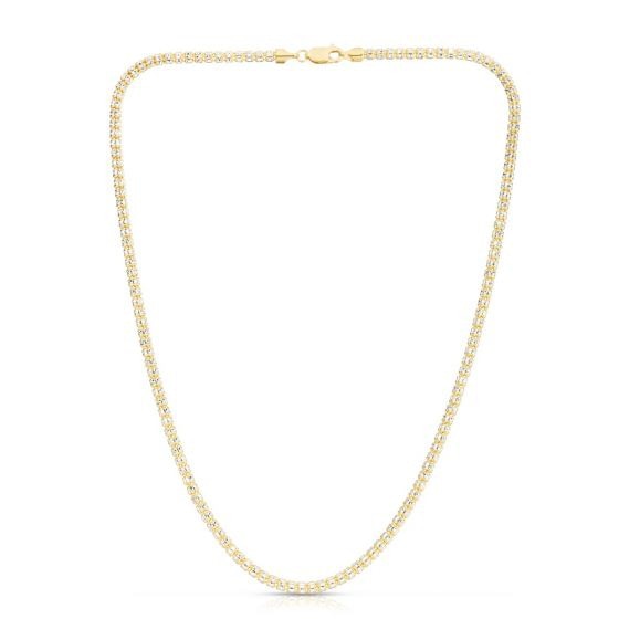 14kt Yellow Gold Iced Chain