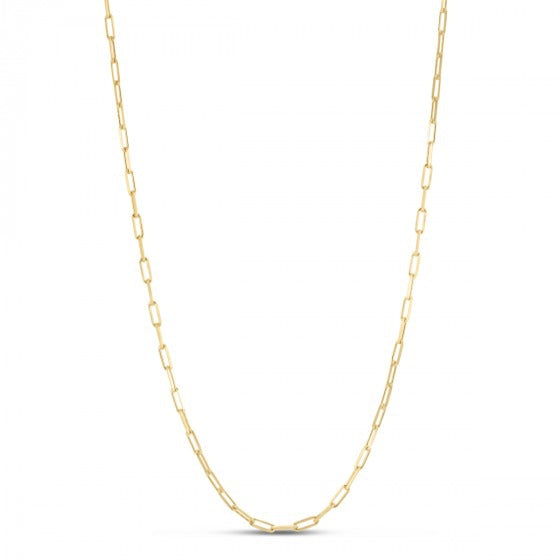 Yellow Gold Plated Paperclip Necklace