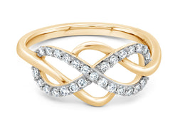 Yellow Gold & Diamond Infinity Ring