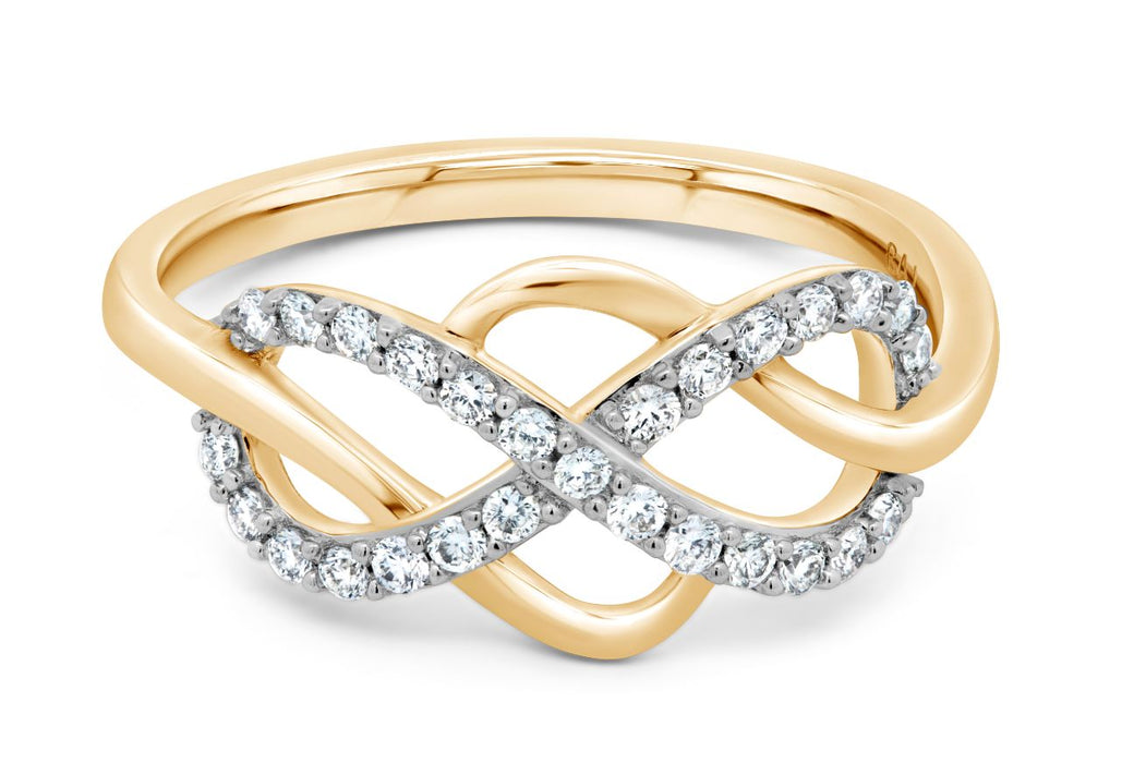 Yellow Gold & Diamond Infinity Ring