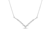 White Gold Diamond V-Shape Necklace