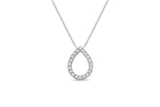 Diamond & White Gold Pear Pendant