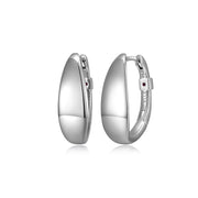 Elle Sterling Silver Pebble Hoop Earrings