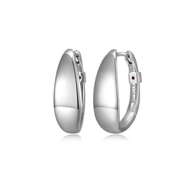 Elle Sterling Silver Pebble Hoop Earrings