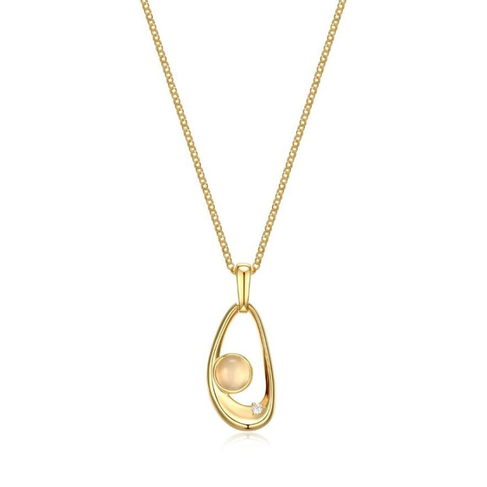 Elle Gold Plated Moonstone Necklace