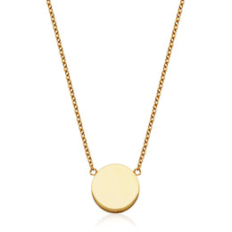 Steelx Disc Necklace: Gold