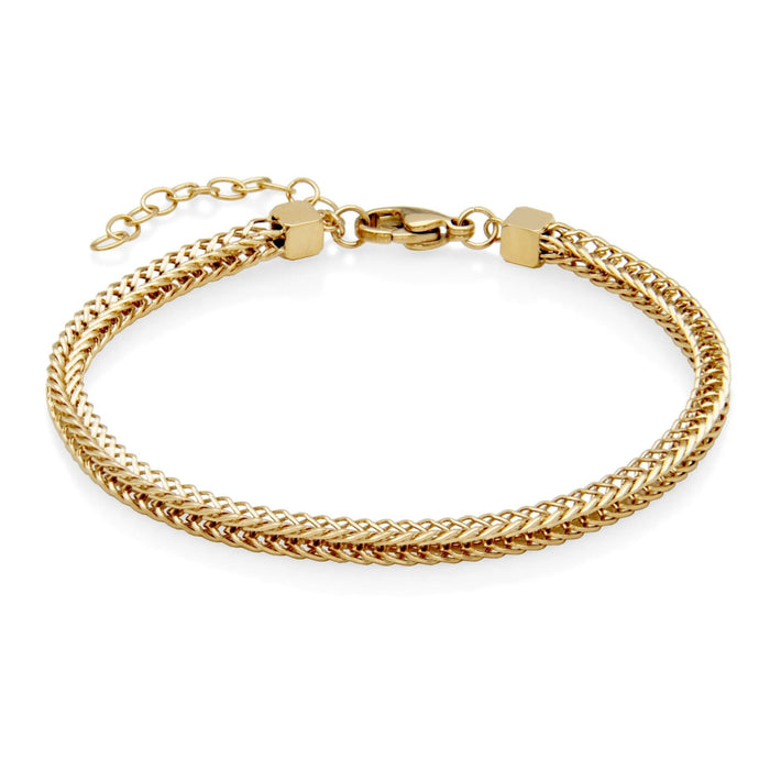 4mm Steelx IP Yellow Gold Stainless Steel Mesh Chain Bracelet
