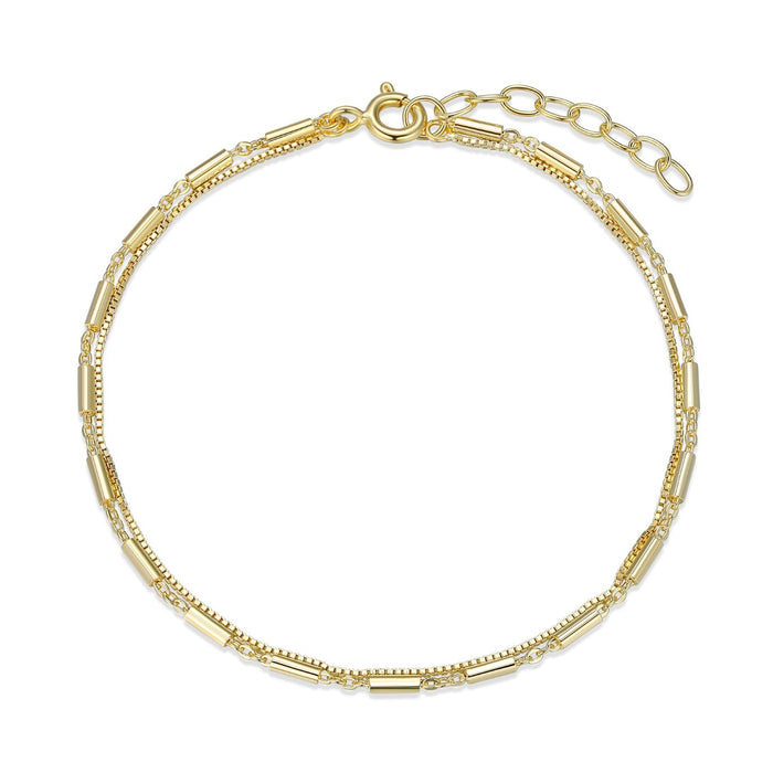 Reign Yellow Gold Plated Layered Bracelet